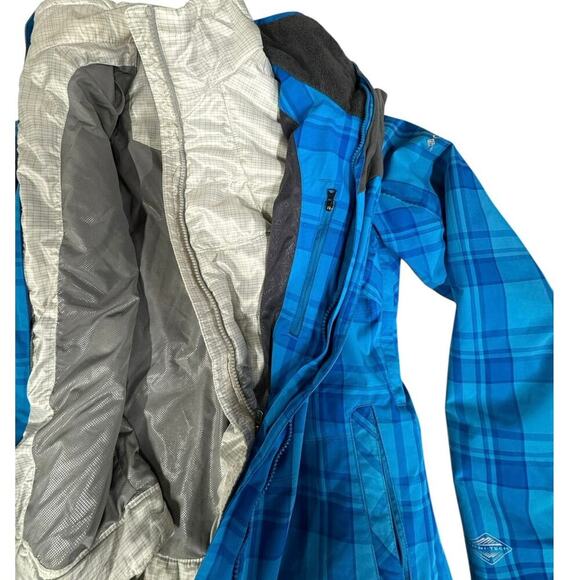 Columbia Blue Whirlibird™ V Interchange Jacket Zip Out Liner Venting Hood Size S - Picture 13 of 16